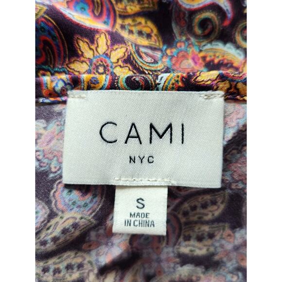 Cami NYC Jackie Silk Cowl Neck Halter Top Sleeveless Top Paisley Size Small - Picture 6 of 10